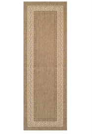 Greek key flatweave anti slip Natural Runner 