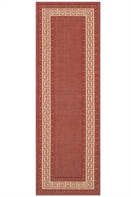 Greek key flatweave anti slip Runner 