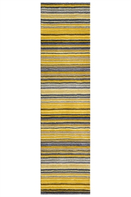 Carter Ochre Striped Modern Runner