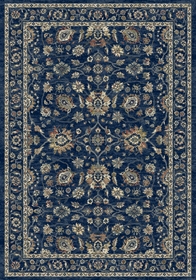 DA VINCI 0166-3434 Blue Floral Traditional RUG 