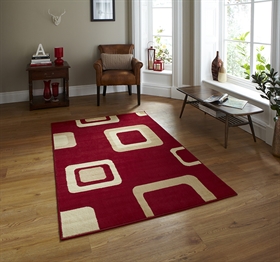 Diamond 2751 Red Abstract Modern Rug