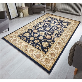 KENDRA 3330 B Blue Floral Traditional Rug