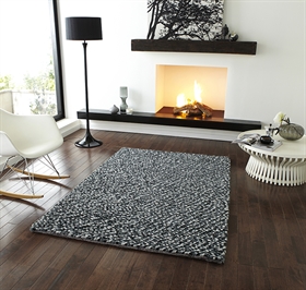 Pebbles Grey Handmade Wool Rug