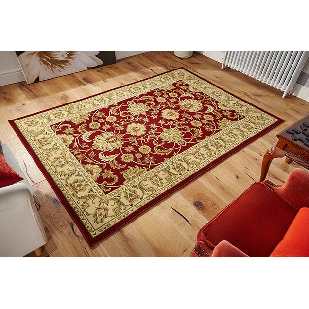  KENDRA 45 M Red Bordered Traditional Rugs