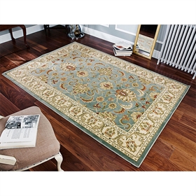 KENDRA 45 L GREEN Bordered Traditional Rug