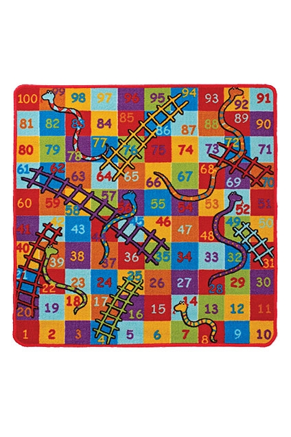 Playtime Snakes And Ladders Kids Rug