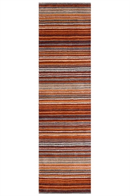 Carter Rust Striped Modern Runner