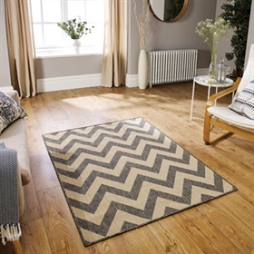 Mode Flat Weave Chevron GREY Rugs