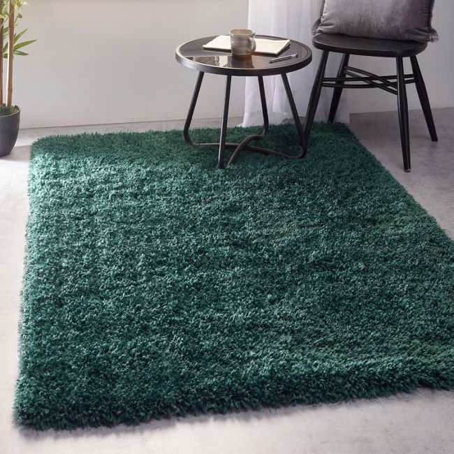 Luxurious Chicago Forest Green Shaggy Rugs
