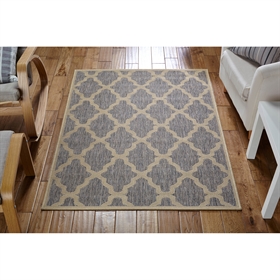 Moda Flatweave Trellis Grey 100% Polypropylene Rug