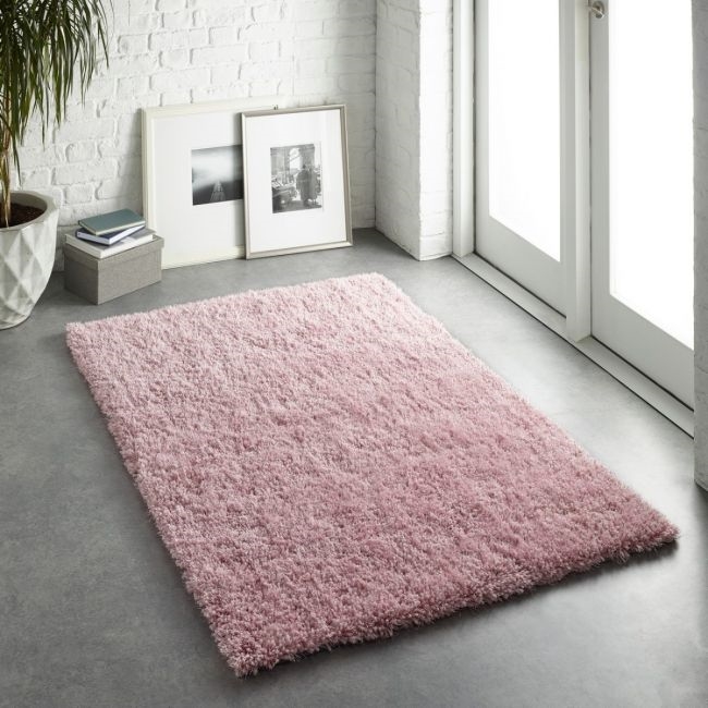 Luxurious Chicago Pink Shaggy Rugs