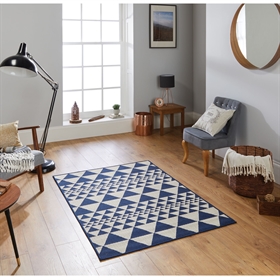 MODA FLATWEAVE Prism Blue 100% Polypropylene Rug