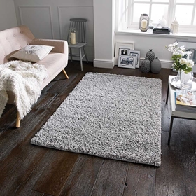 ELSA GREY PLAIN SHAGGY RUG 