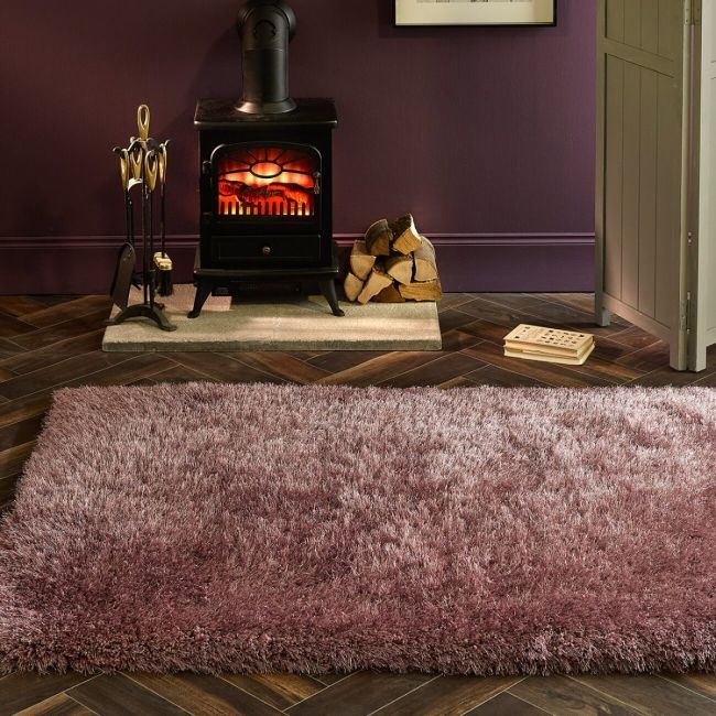 Luxurious Extravagance Lilac Shaggy Rugs