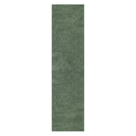 ELSA SAGE GREEN SHAGGY PLAIN RUNNER