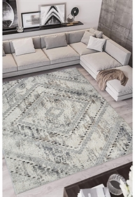 ABSTRACT  SQUARE GREY  Modern Rug