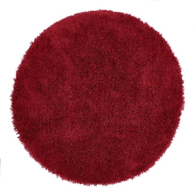 Luxurious Chicago Red Circle Shaggy Rugs