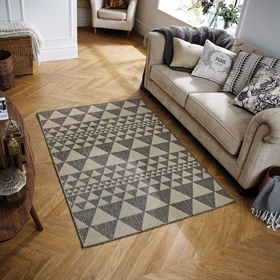 Moda Flatweave Prigm Grey 100% Polypropylene Rug