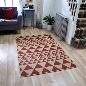 Moda Flatweave Prism Red 100% Polypropylene Rug