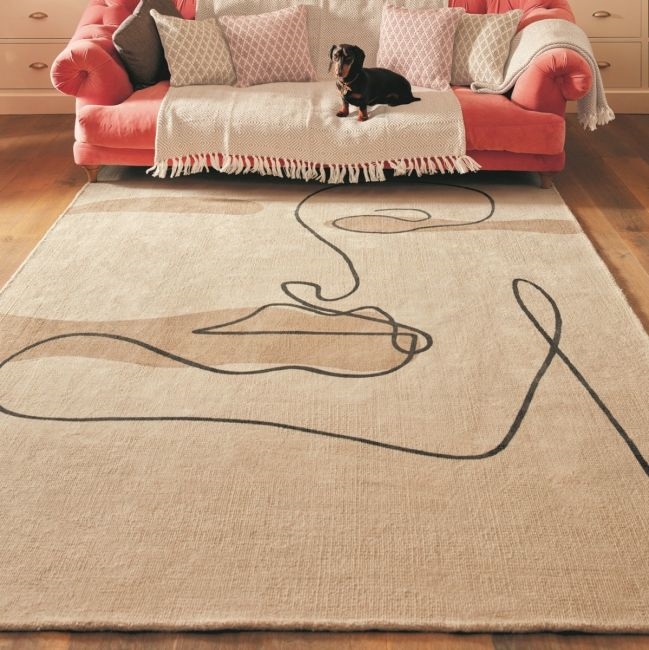 Abstract Expression 1 Beige Rugs