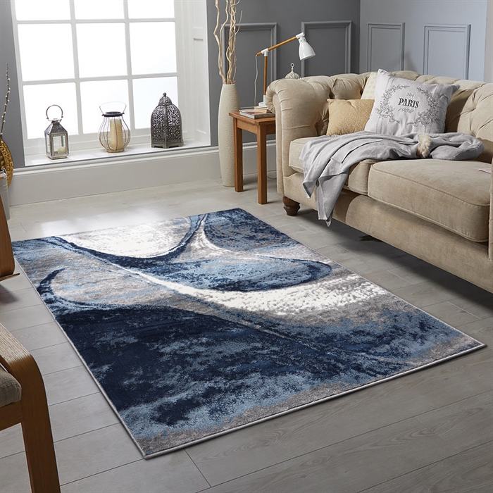 Coctail Abstract Blue Modern Rugs