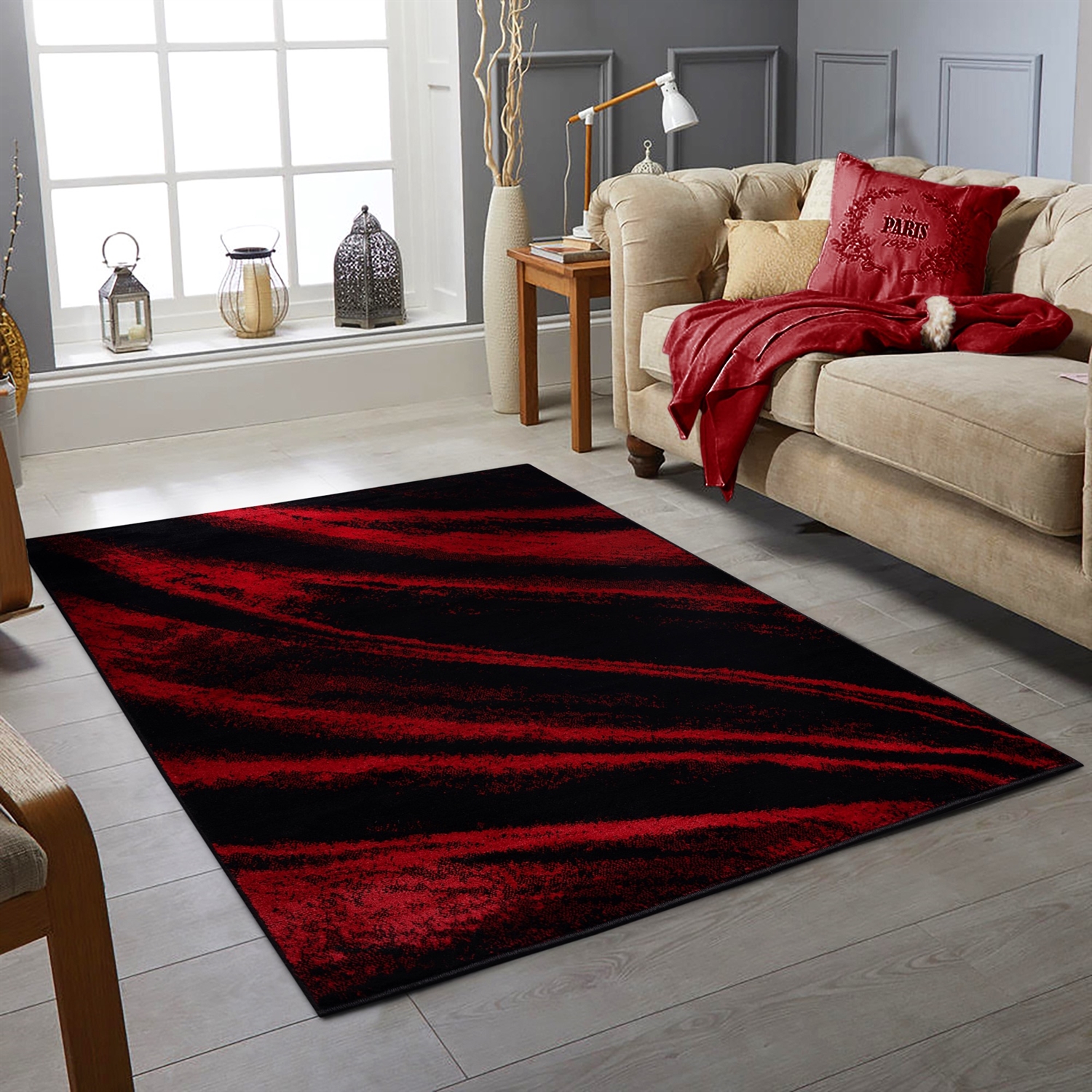 Red and black rug deals