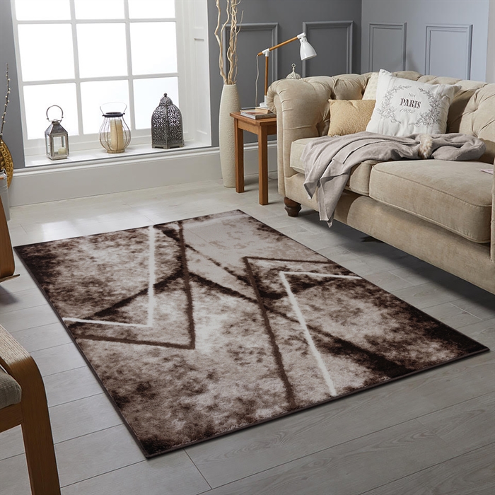 Luxury Abstract Brown Soft Carpet Area Rug