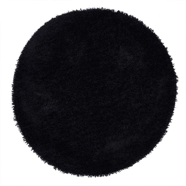Luxurious Chicago Black Circle Shaggy Rugs
