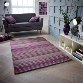 Carter Berry Striped Wool Modern Rugs 