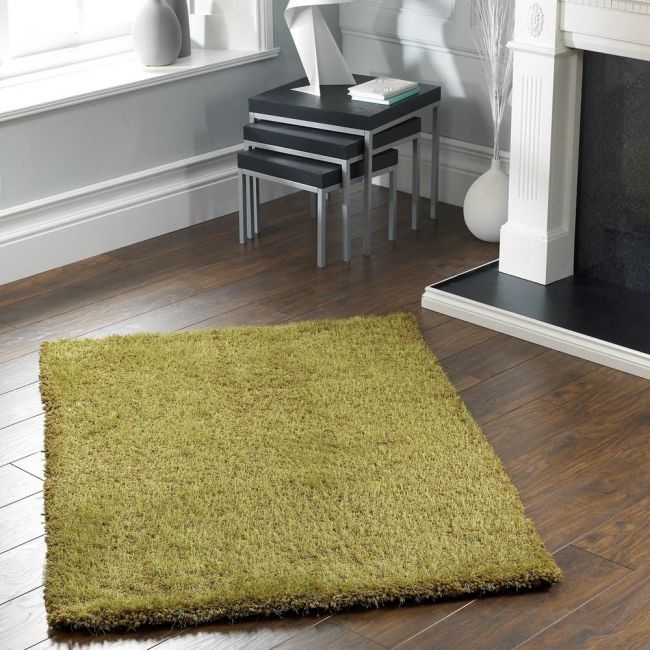 Luxurious Chicago Olive Shaggy Rugs