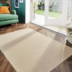 Plain Luxury Natural Soft Rug Woven