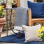 Plain Navy Luxury Natural Soft Rug Woven