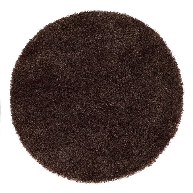 Luxurious Chicago Chocolate Circle Shaggy Rugs