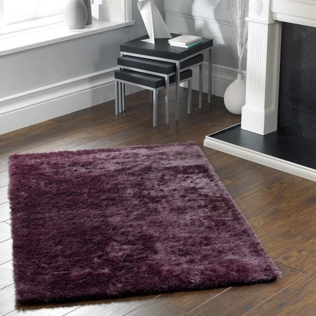 Luxurious Simmer Mauve Polyester Rugs